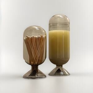Skem Design Glass Cloche Candle and Match Set Home Decor
